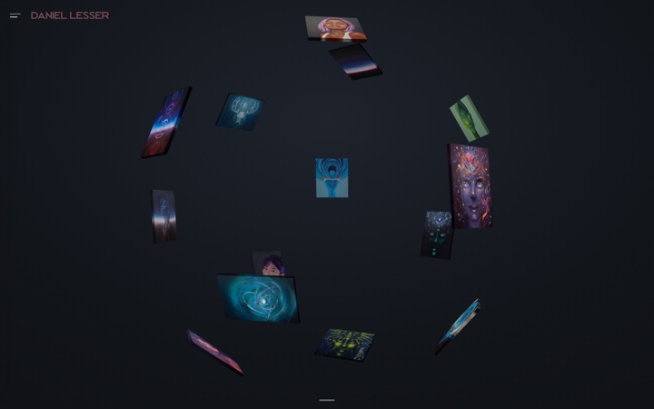 The 3D Gallery, from a live Lesserspace gallery