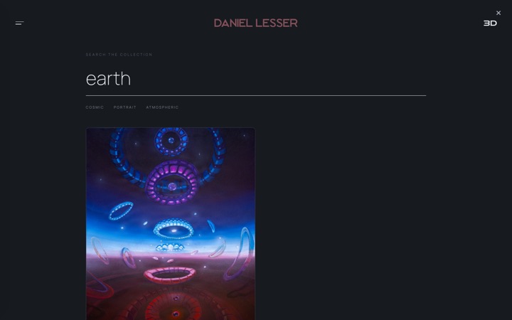 Search, from a live Lesserspace gallery